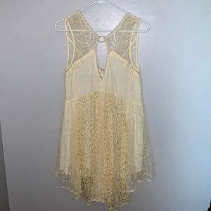 Free People cream boho dress